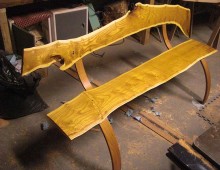 Raw Wood Bench
