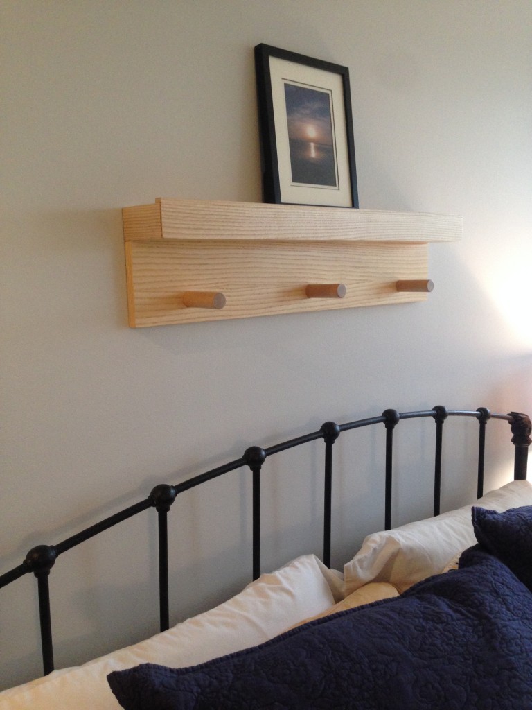 Quarter Saw Ash Wall Shelved Panel2